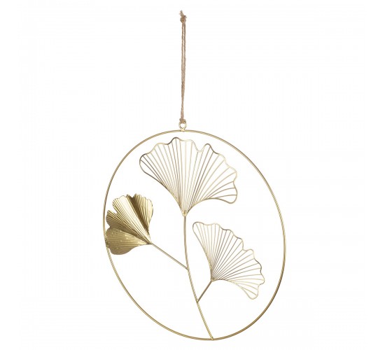 Κρεμάστρα Στρογγυλό Ginkgo Motif Μεταλλικό Χρυσό Χρώμα 34X0X49Cm 34X0X49Cm Κρεμάστρα Στρογγυλό Ginkgo Motif Μεταλλικό Χρυσό Χρώμα 34X0X49Cm 34X0X49Cm