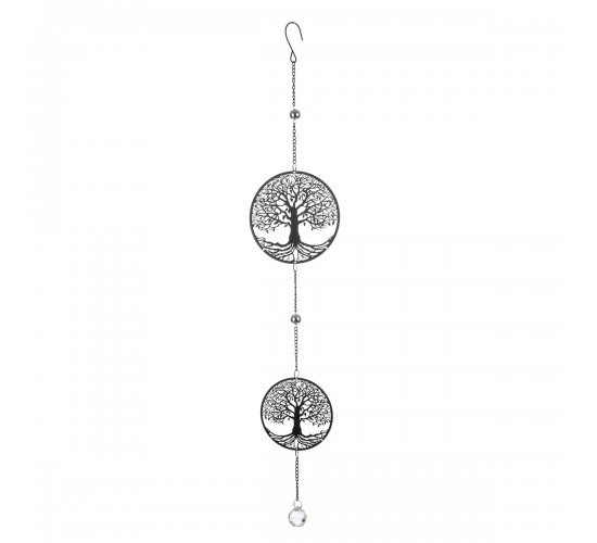 Γιρλάντα Round Tree Of Life Motif Metal Black 15X3X80Cm 15X3X80Cm Γιρλάντα Round Tree Of Life Motif Metal Black 15X3X80Cm 15X3X80Cm