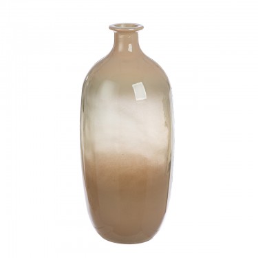  Βάζο Μπουκάλι Γυαλικά Καφέ D16X38Cm D16X38Cm