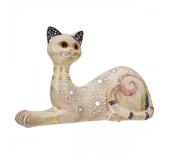 Figure Cat Synthetic Resin Ανοιχτό καφέ 21X8X12Cm 21X8X12Cm Figure Cat Synthetic Resin Ανοιχτό καφέ 21X8X12Cm 21X8X12Cm