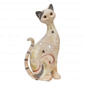  Figure Cat Synthetic Resin Ανοιχτό καφέ 11X10X23Cm 11X10X23Cm