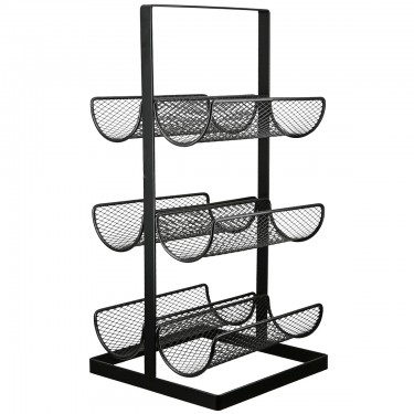  Ράφι κρασιού Μεταλλικό Μαύρο 23X23X48Cm 23X23X48Cm