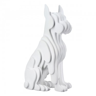  Figure Dog Synthetic Resin White 8X12X22Cm 8X12X22Cm
