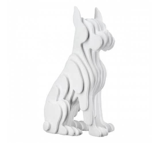 Figure Dog Synthetic Resin White 8X12X22Cm 8X12X22Cm Figure Dog Synthetic Resin White 8X12X22Cm 8X12X22Cm