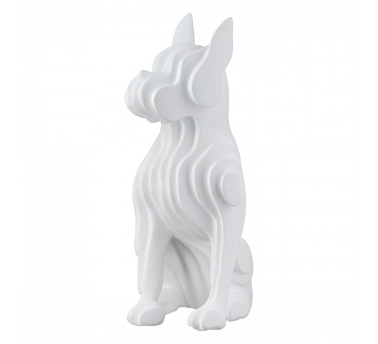 Figure Dog Synthetic Resin White 8X12X22Cm 8X12X22Cm Figure Dog Synthetic Resin White 8X12X22Cm 8X12X22Cm