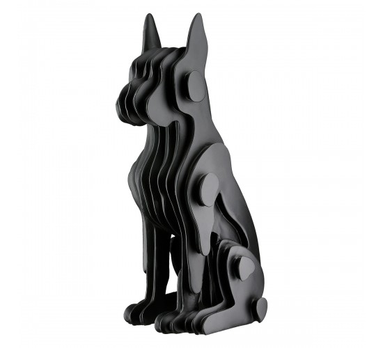  Figure Dog Synthetic Resin Black 13X15X29Cm 13X15X29Cm