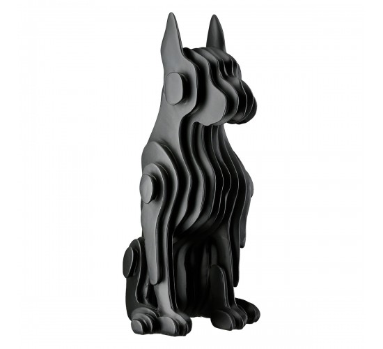  Figure Dog Synthetic Resin Black 13X15X29Cm 13X15X29Cm