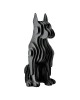  Figure Dog Synthetic Resin Black 13X15X29Cm 13X15X29Cm