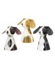  Φιγούρα φράχτη Dog Metal White Assorted 3 Times 7X6X7Cm 7X6X7Cm