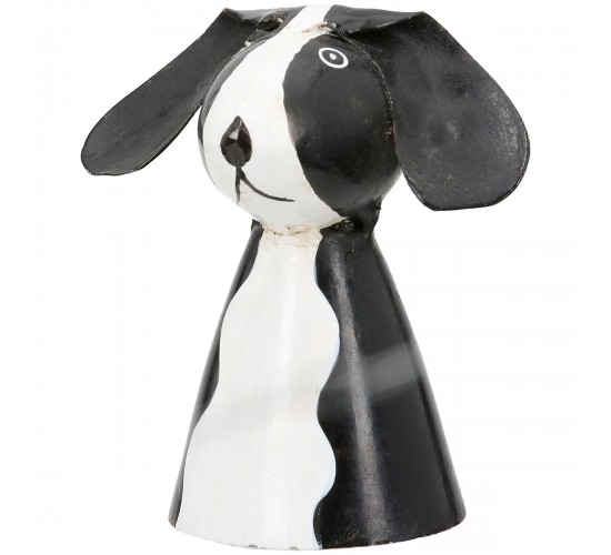  Φιγούρα φράχτη Dog Metal White Assorted 3 Times 7X6X7Cm 7X6X7Cm