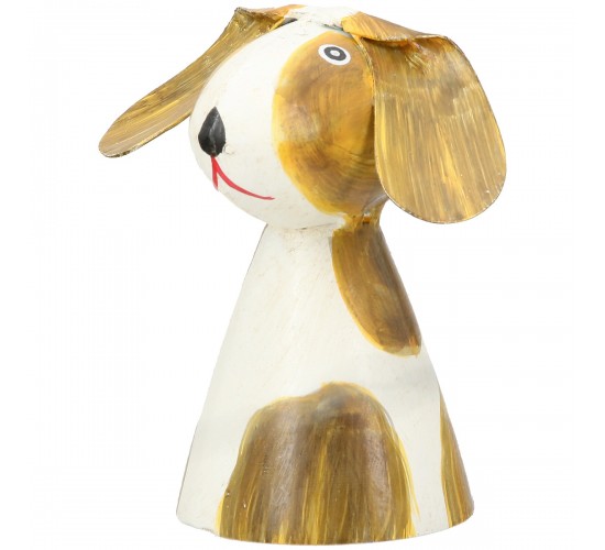  Φιγούρα φράχτη Dog Metal White Assorted 3 Times 7X6X7Cm 7X6X7Cm