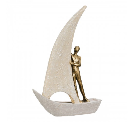 Figure Boat Man Motif Συνθετική Ρητίνη Χρυσό Χρώμα Ασημί Χρώμα 2 Ποικιλία 20X6X29Cm 20X6X29Cm Figure Boat Man Motif Συνθετική Ρητίνη Χρυσό Χρώμα Ασημί Χρώμα 2 Ποικιλία 20X6X29Cm 20X6X29Cm