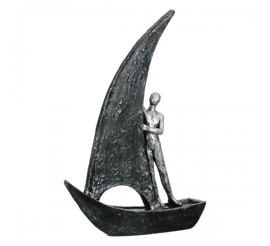 Figure Boat Man Motif Συνθετική Ρητίνη Χρυσό Χρώμα Ασημί Χρώμα 2 Ποικιλία 20X6X29Cm 20X6X29Cm Figure Boat Man Motif Συνθετική Ρητίνη Χρυσό Χρώμα Ασημί Χρώμα 2 Ποικιλία 20X6X29Cm 20X6X29Cm