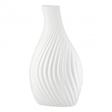  Βάζο Οργανικό Κεραμικό Λευκό 16X8X29Cm 16X8X29Cm