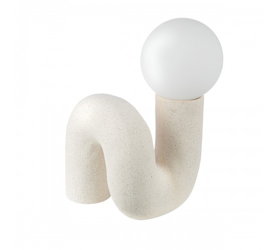 Επιτραπέζιο Φωτιστικό Organic Ceramic Beige White 18X17X30Cm 18X17X30Cm Επιτραπέζιο Φωτιστικό Organic Ceramic Beige White 18X17X30Cm 18X17X30Cm