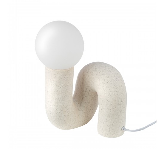 Επιτραπέζιο Φωτιστικό Organic Ceramic Beige White 18X17X30Cm 18X17X30Cm Επιτραπέζιο Φωτιστικό Organic Ceramic Beige White 18X17X30Cm 18X17X30Cm
