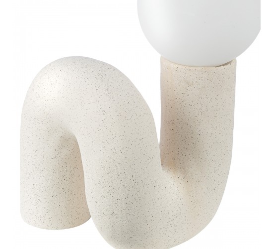 Επιτραπέζιο Φωτιστικό Organic Ceramic Beige White 18X17X30Cm 18X17X30Cm Επιτραπέζιο Φωτιστικό Organic Ceramic Beige White 18X17X30Cm 18X17X30Cm