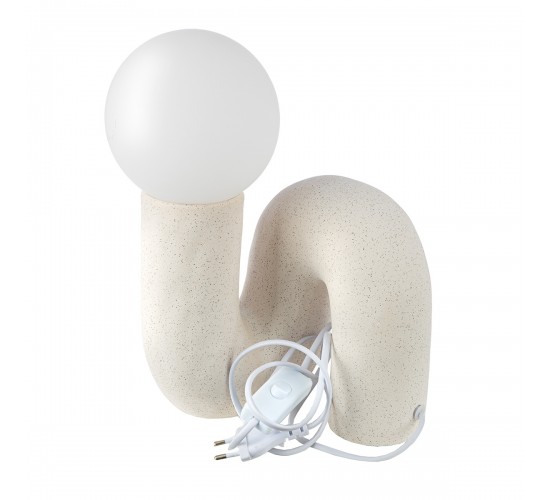 Επιτραπέζιο Φωτιστικό Organic Ceramic Beige White 18X17X30Cm 18X17X30Cm Επιτραπέζιο Φωτιστικό Organic Ceramic Beige White 18X17X30Cm 18X17X30Cm