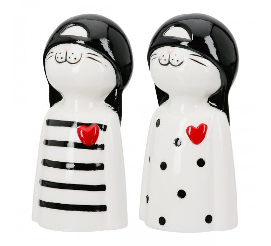Figure Cat Porcelain White 2 Assorted 6X5X12Cm 6X5X12Cm Figure Cat Porcelain White 2 Assorted 6X5X12Cm 6X5X12Cm