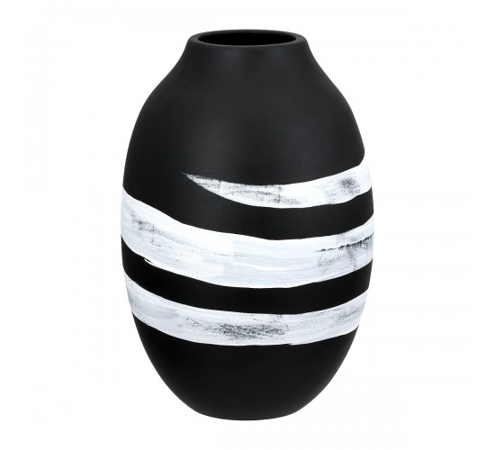 Βάζο Στρογγυλό Κεραμικό Μαύρο D14X21Cm D14X21Cm Βάζο Στρογγυλό Κεραμικό Μαύρο D14X21Cm D14X21Cm