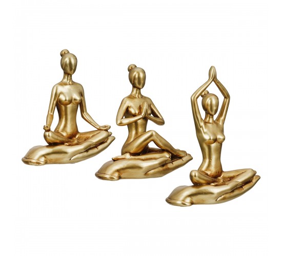 Figure Yoga Motif Συνθετική Ρητίνη Χρυσού Χρυσού Ποικιλία 3 φορές 16X8X21Cm 16X8X21Cm Figure Yoga Motif Συνθετική Ρητίνη Χρυσού Χρυσού Ποικιλία 3 φορές 16X8X21Cm 16X8X21Cm
