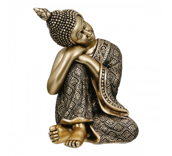 Figure Buddha Synthetic Resin Χρυσόχρωμο 10X10X17Cm 10X10X17Cm Figure Buddha Synthetic Resin Χρυσόχρωμο 10X10X17Cm 10X10X17Cm