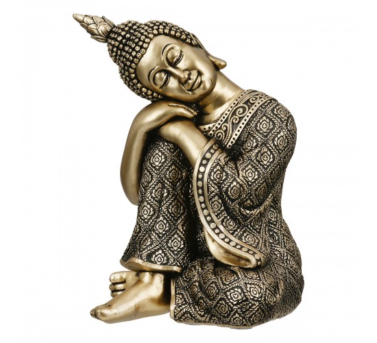 Figure Buddha Synthetic Resin Χρυσόχρωμο 10X10X17Cm 10X10X17Cm Figure Buddha Synthetic Resin Χρυσόχρωμο 10X10X17Cm 10X10X17Cm