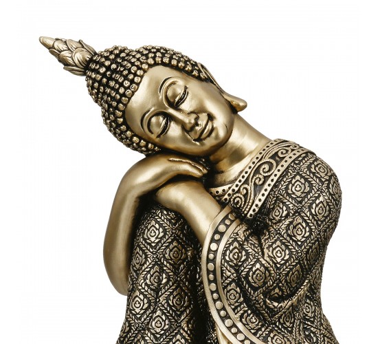 Figure Buddha Synthetic Resin Χρυσόχρωμο 10X10X17Cm 10X10X17Cm Figure Buddha Synthetic Resin Χρυσόχρωμο 10X10X17Cm 10X10X17Cm