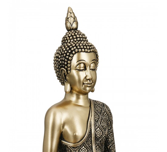 Figure Buddha Synthetic Resin Χρυσόχρωμο 12X8X22Cm 12X8X22Cm Figure Buddha Synthetic Resin Χρυσόχρωμο 12X8X22Cm 12X8X22Cm