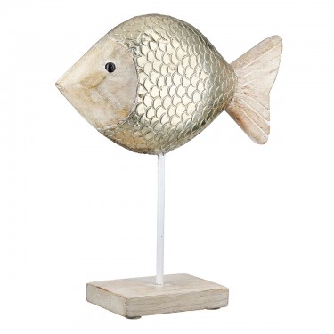  Stand Relief Fish Mango Wood Φυσικά Χρώματα 21X7X25Cm 21X7X25Cm