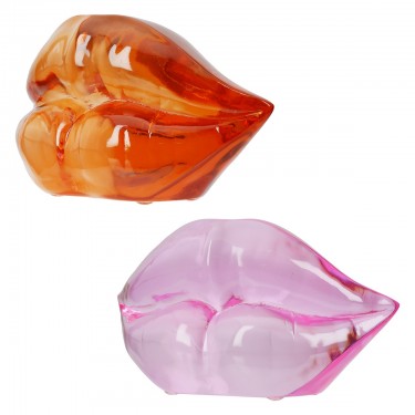  Διακοσμητικό Αντικείμενο Στόμα Ακρυλικό Πορτοκαλί Ροζ 2 Ποικιλία 17X7X10Cm 17X7X10Cm