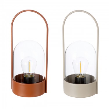  Διακοσμητικό Αντικείμενο (Led) Μεταλλικό Καφέ Γκρι 2 Ποικιλία 11X10X24Cm 11X10X24Cm