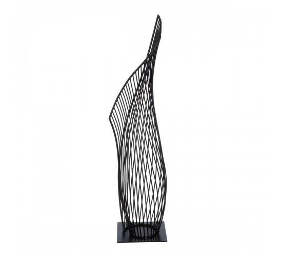  Διακοσμητικό Αντικείμενο Μεταλλικό Μαύρο 14X13X57Cm 14X13X57Cm