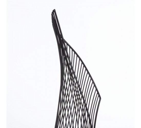  Διακοσμητικό Αντικείμενο Μεταλλικό Μαύρο 14X13X57Cm 14X13X57Cm