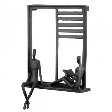  Ανάγλυφο τοίχου Ορθογώνιο Μεταλλικό Σκούρο Καφέ 17X9X25Cm 17X9X25Cm