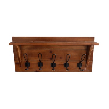 Κρεμάστρα Τοίχου ArteLibre ESTE Γκρι Ξύλο 61x9.5x25.5cm