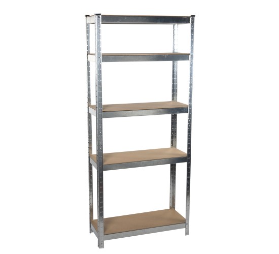 Ραφιέρα Βαρεώς Τύπου Ασημί/Φυσικό Μέταλλο/MDF 75x30x172cm