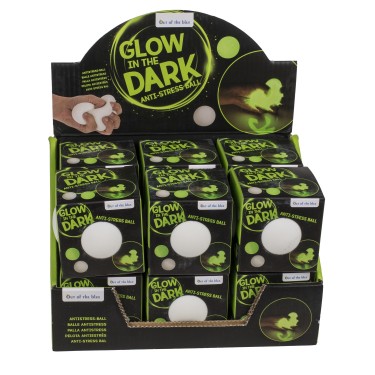 Μπαλίτσα Αντιστρές Μαλακή Που Φωσφορίζει Στο Σκοτάδι Λευκό Φ7cm