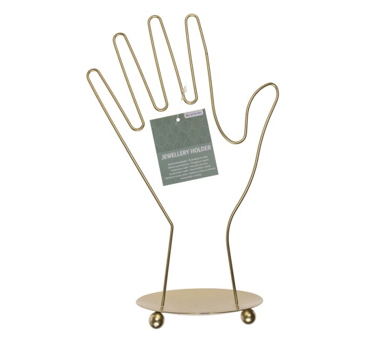 Μπιζουτιέρα Χέρι Χρυσό Μέταλλο 16x10x26.5cm