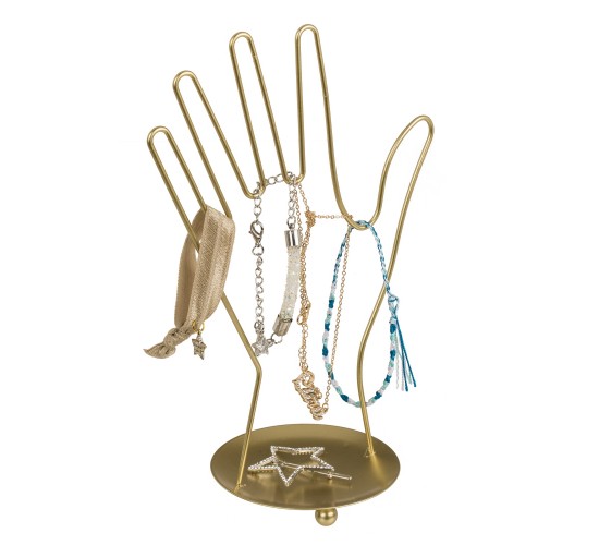 Μπιζουτιέρα Χέρι Χρυσό Μέταλλο 16x10x26.5cm