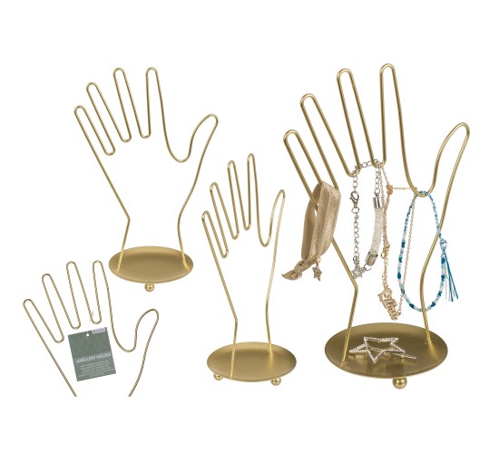 Μπιζουτιέρα Χέρι Χρυσό Μέταλλο 16x10x26.5cm