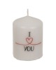 Κερί Κύλινδρος ‘I Love You’ Λευκό 6x8cm Κερί Κύλινδρος ‘I Love You’ Λευκό 6x8cm