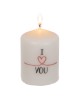 Κερί Κύλινδρος ‘I Love You’ Λευκό 6x8cm Κερί Κύλινδρος ‘I Love You’ Λευκό 6x8cm