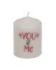 Κερί Κύλινδρος ‘You & Me’ Λευκό 6x8cm Κερί Κύλινδρος ‘You & Me’ Λευκό 6x8cm