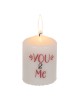 Κερί Κύλινδρος ‘You & Me’ Λευκό 6x8cm Κερί Κύλινδρος ‘You & Me’ Λευκό 6x8cm