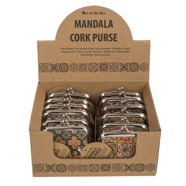 Πορτοφόλι Φελλού Σχέδιο Mandala 9x8cm Σε 4 Σχέδια
