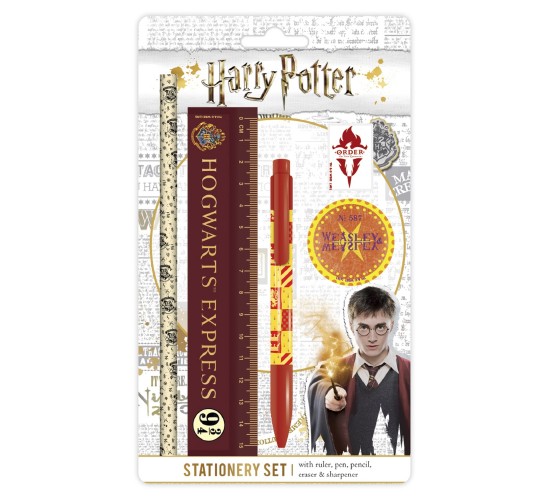 Σετ Γραφικής Ύλης Harry Potter Με Χάρακα Στυλό Μολύβι Γόμα Και Ξύστρα Σετ Γραφικής Ύλης Harry Potter Με Χάρακα Στυλό Μολύβι Γόμα Και Ξύστρα