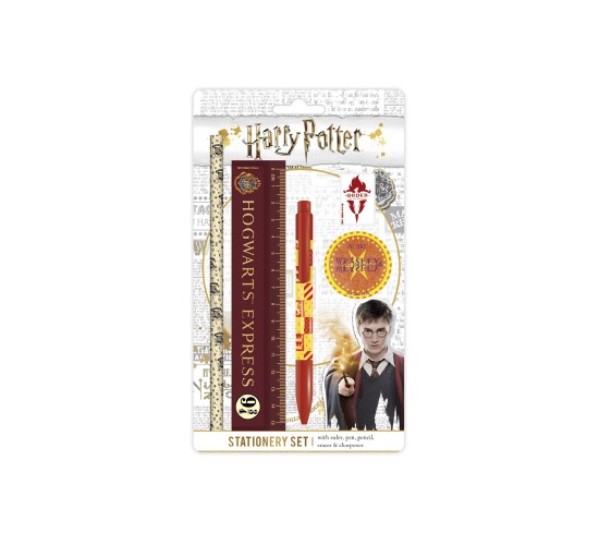 Σετ Γραφικής Ύλης Harry Potter Με Χάρακα Στυλό Μολύβι Γόμα Και Ξύστρα Σετ Γραφικής Ύλης Harry Potter Με Χάρακα Στυλό Μολύβι Γόμα Και Ξύστρα