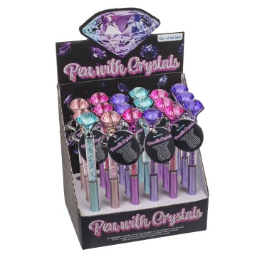 Στυλό Με Κρύσταλλα 16cm Σε 4 Χρώματα