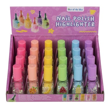 Βαφή Νυχιών Highlighter Με Glitter 2.3x7cm Σε 6 Χρώματα